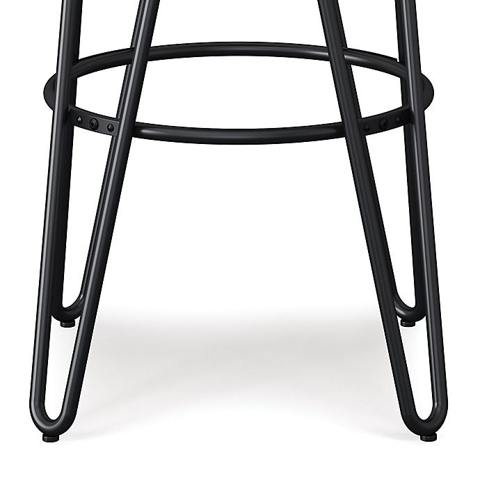 slide 4 of 5, Simpli Home Simeon Bar Stool - Black/ Natural, 1 ct