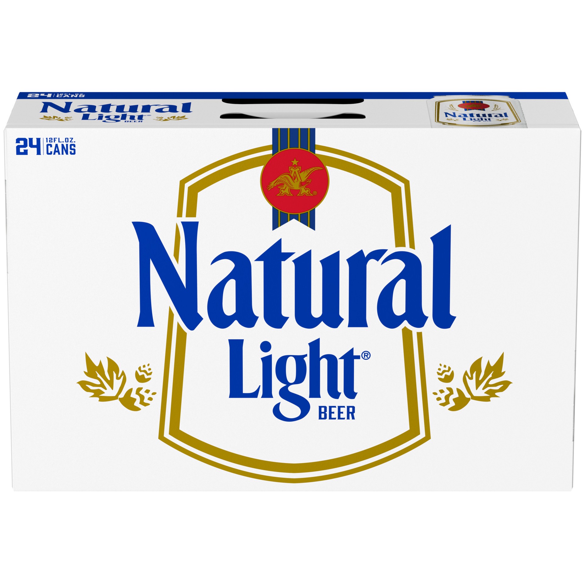 slide 1 of 1, Natural Light Beer, 24 Pack Beer, 12 FL OZ Cans, 4.2% ABV, 12 fl oz