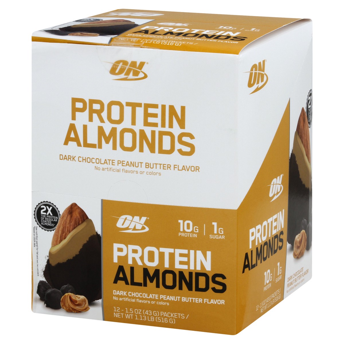 slide 4 of 13, ON Protein Almond 12 ea, 12 ct