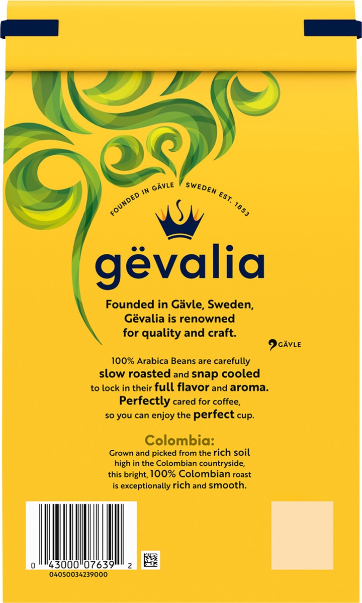 slide 4 of 12, Gevalia Colombia Medium Roast Ground Coffee, 20 oz Bag, 20 oz