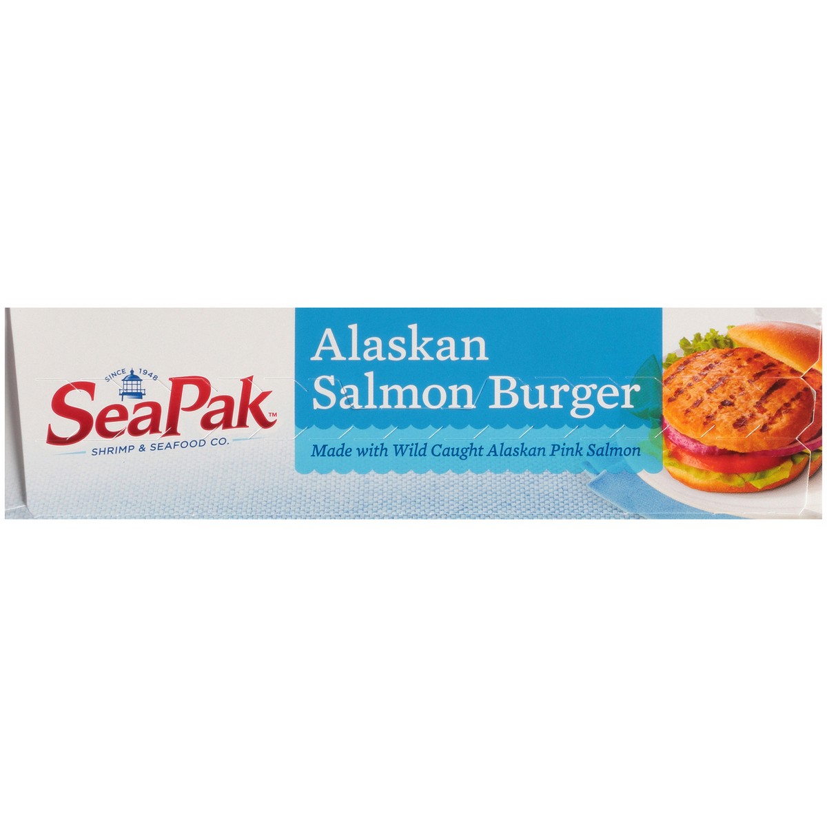 slide 10 of 14, SeaPak Shrimp & Seafood Co. Alaskan Salmon Burger 4 ct Box, 12.8 oz