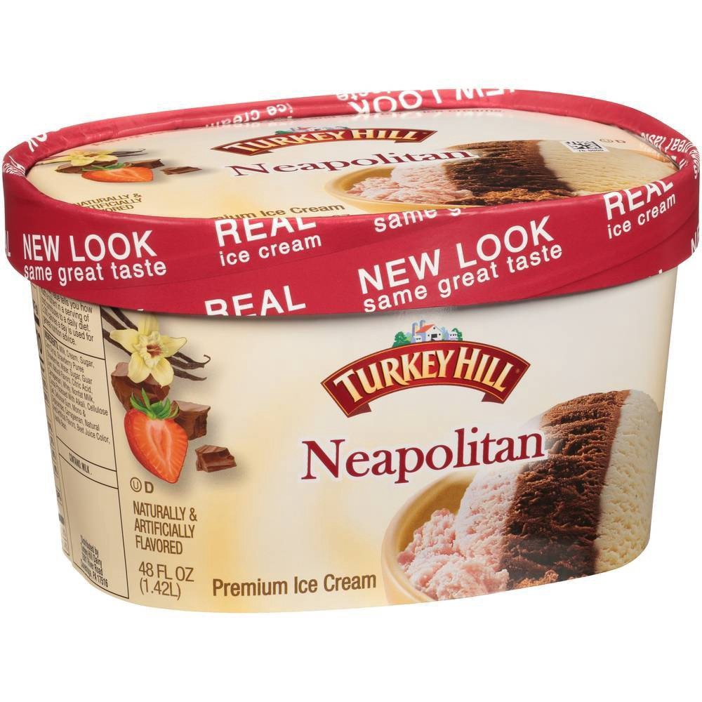 slide 2 of 3, Turkey Hill Neopolitan Ice Cream - 48oz, 48 oz