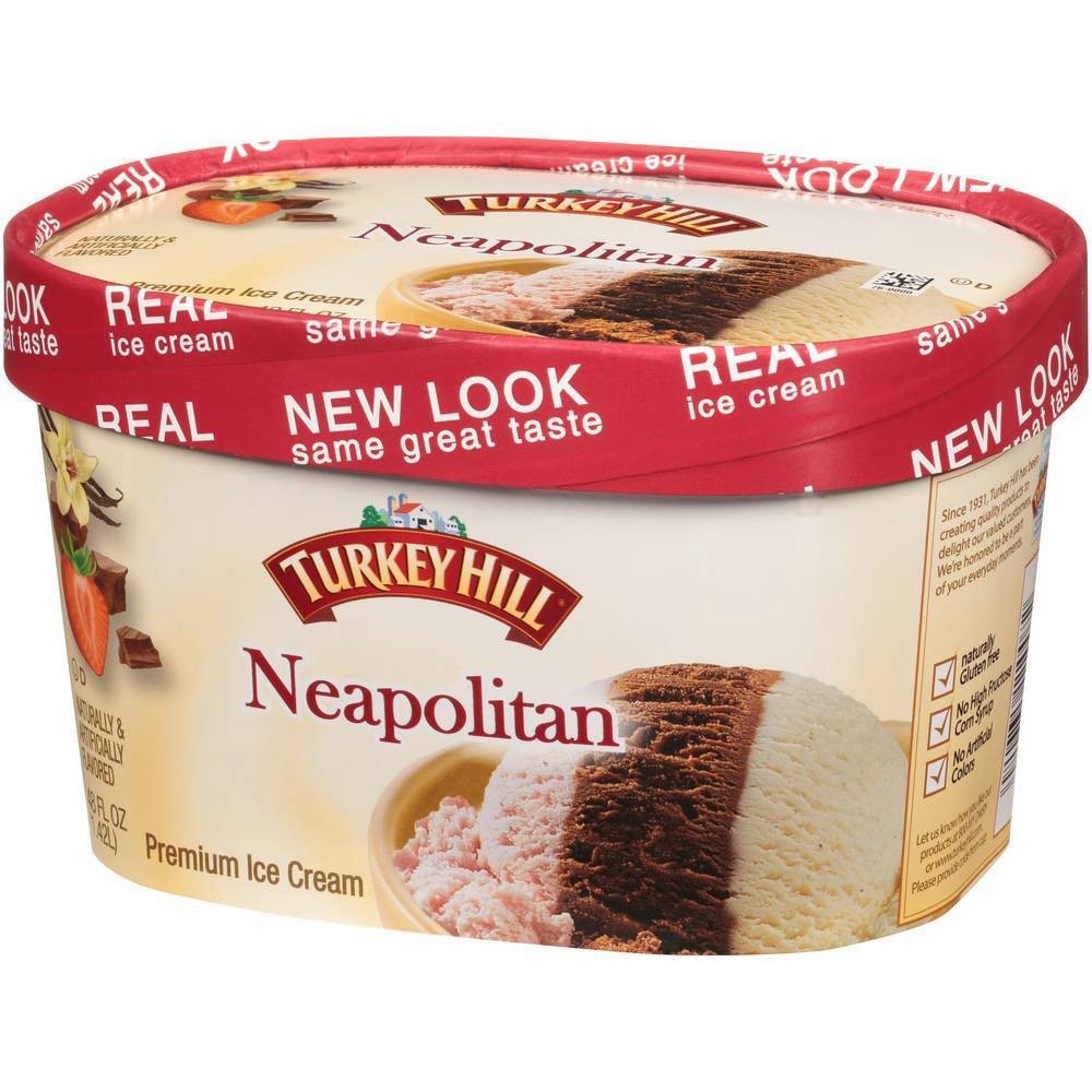 slide 3 of 3, Turkey Hill Neopolitan Ice Cream - 48oz, 48 oz