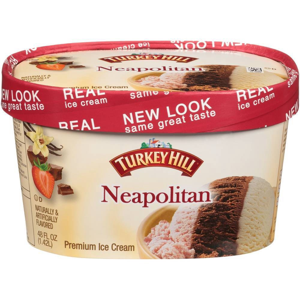 slide 1 of 3, Turkey Hill Neopolitan Ice Cream - 48oz, 48 oz