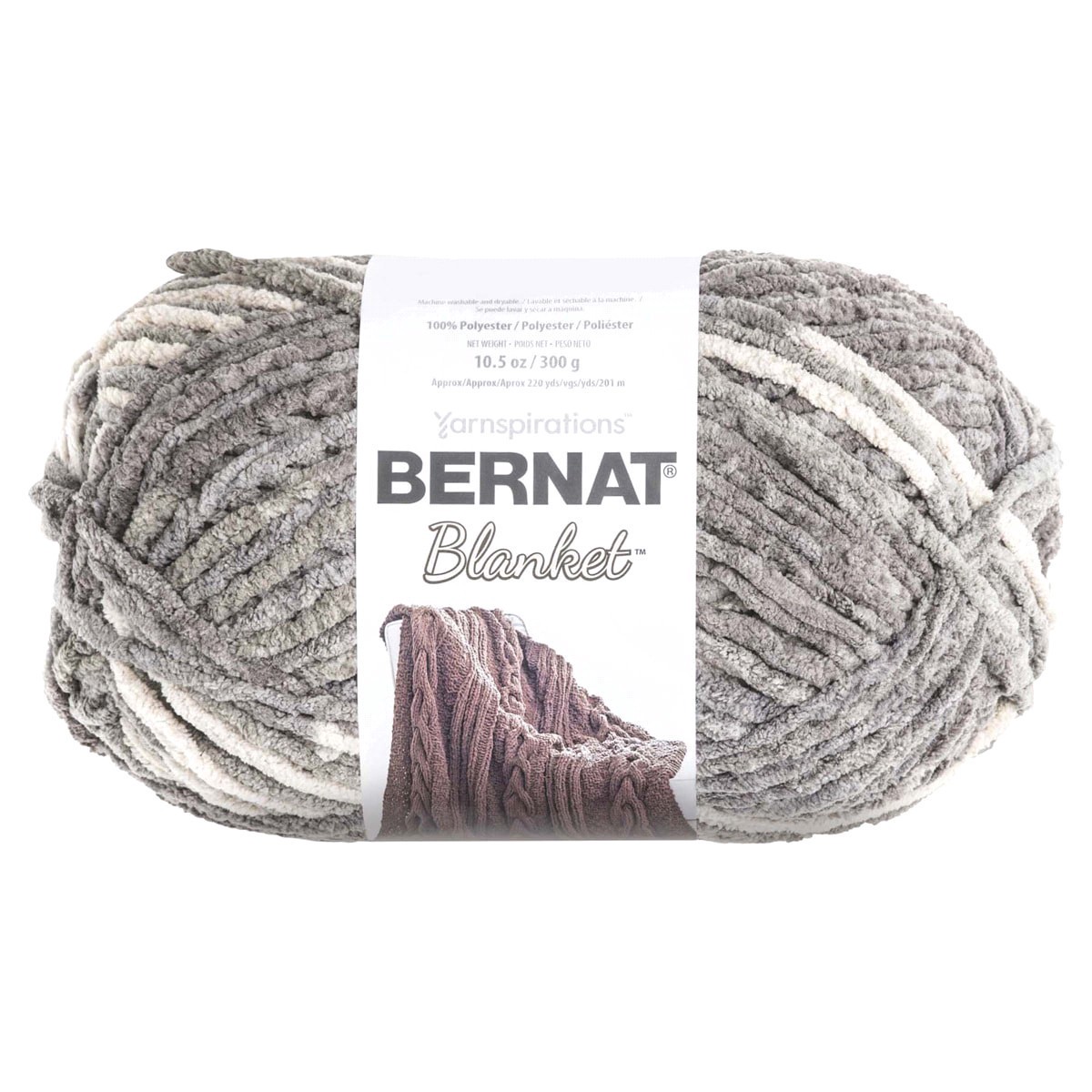 slide 1 of 1, Bernat Blanket Yarn, Silver Steel, 10.5 oz