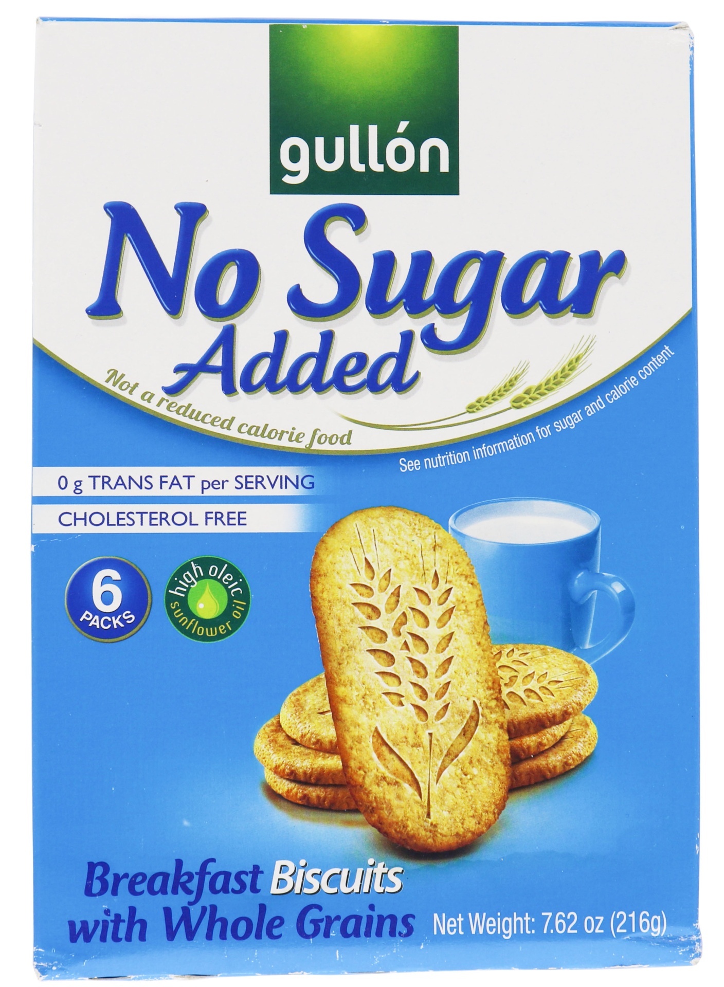 slide 1 of 1, Gullón No Sugar Added Breakfast Biscuit, 7.62 oz