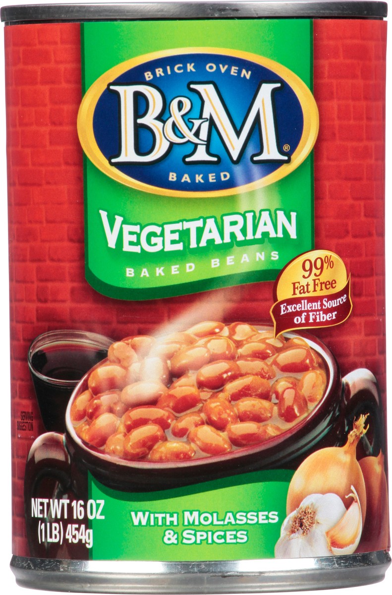 slide 1 of 12, B&M Vegetarian Baked Beans 16 oz, 16 oz