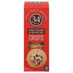 34 Degrees Chili Flake & Olive Oil Crisps 4.5 oz