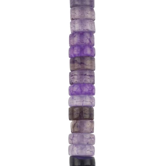 slide 1 of 3, Purple Agate Heishi Beads By Bead Landing, 6 mm