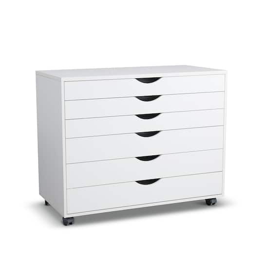 slide 1 of 3, Modular Wide Mobile Chest By Simply Tidy, 32 in x 16 in x 26 in
