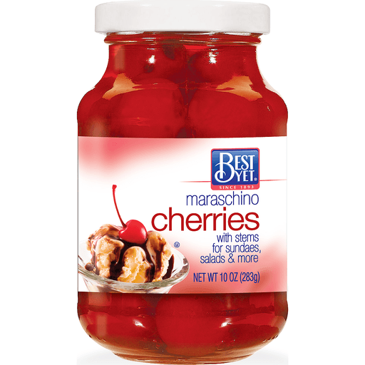 slide 1 of 1, Best Yet Red Maraschino Cherry With Stems, 10 oz