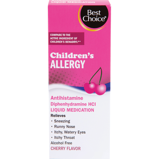 slide 1 of 1, Best Choice Children's Allergy Medication Cherry Flavor, 4 oz