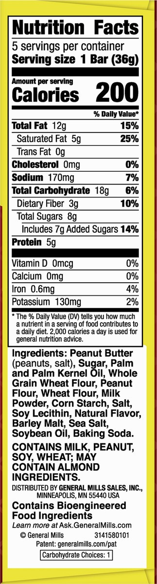 slide 12 of 14, Nature Valley Wafer Bars, Pretzel Peanut Butter, 1.3 oz, 5 ct, 5 ct