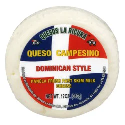 Quesos La Ricura Dominican Style Panela Fresh Part Skim Milk Cheese 12 oz