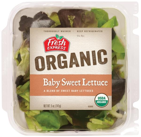 slide 1 of 1, Fresh Express Organic Baby Sweet Lettuce, 5 oz