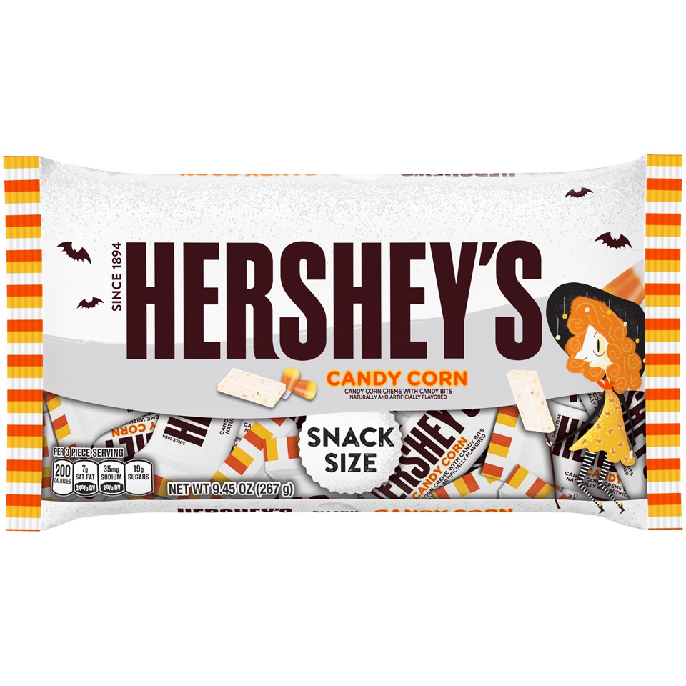 slide 1 of 1, Hershey's Candy Bar Candy Corn Cream With Candy Bits Fun Size, 9.45 oz