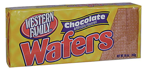 slide 1 of 1, Western Family Chocolate Wafers, 10 oz