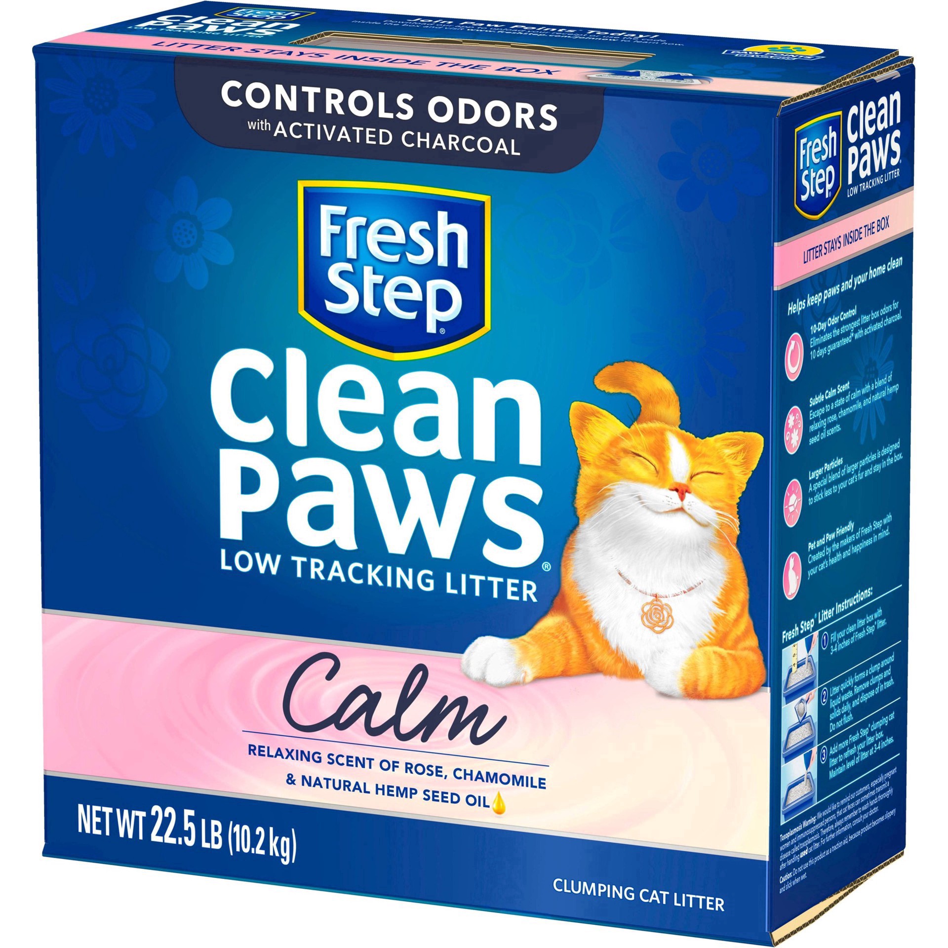 slide 26 of 57, Fresh Step Clean Paws Calm Clumping Cat Litter 22.5 lb Box, 22.5 lb