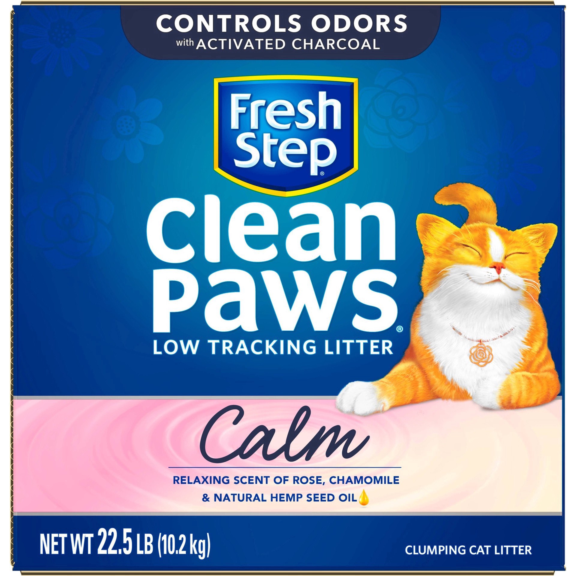 slide 45 of 57, Fresh Step Clean Paws Calm Clumping Cat Litter 22.5 lb Box, 22.5 lb