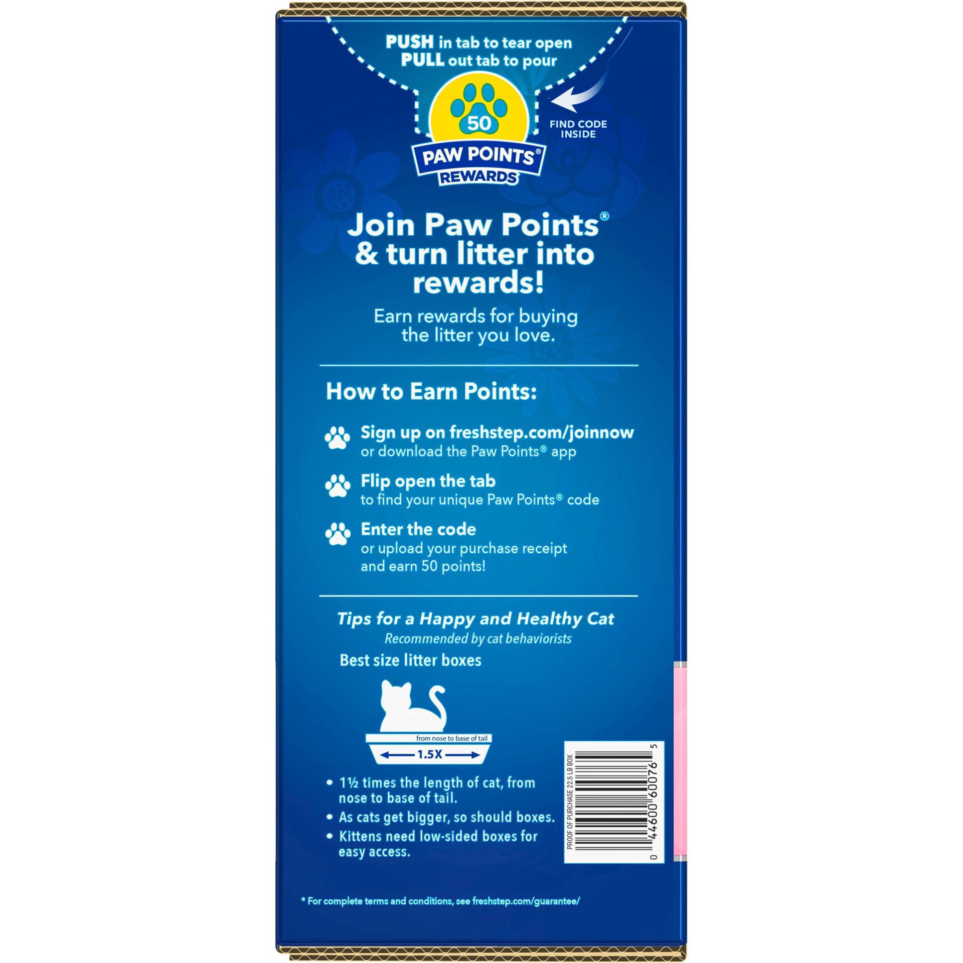 slide 21 of 57, Fresh Step Clean Paws Calm Clumping Cat Litter 22.5 lb Box, 22.5 lb