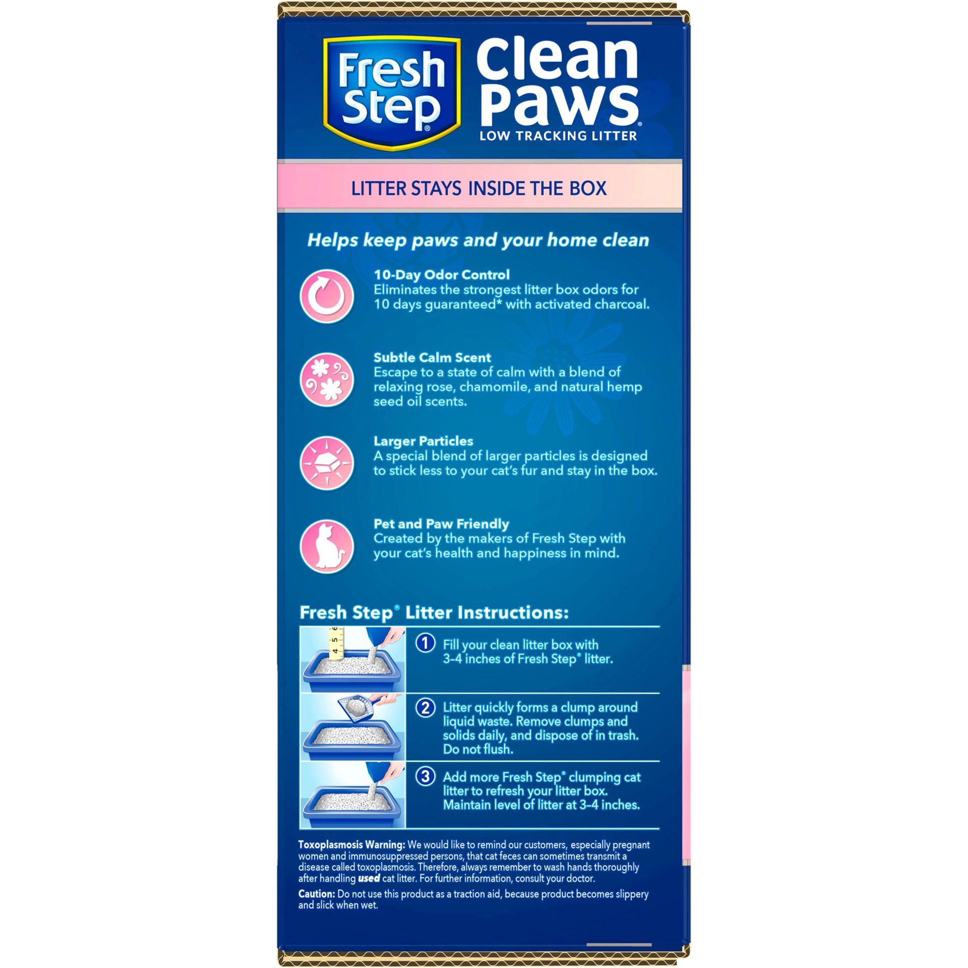 slide 54 of 57, Fresh Step Clean Paws Calm Clumping Cat Litter 22.5 lb Box, 22.5 lb