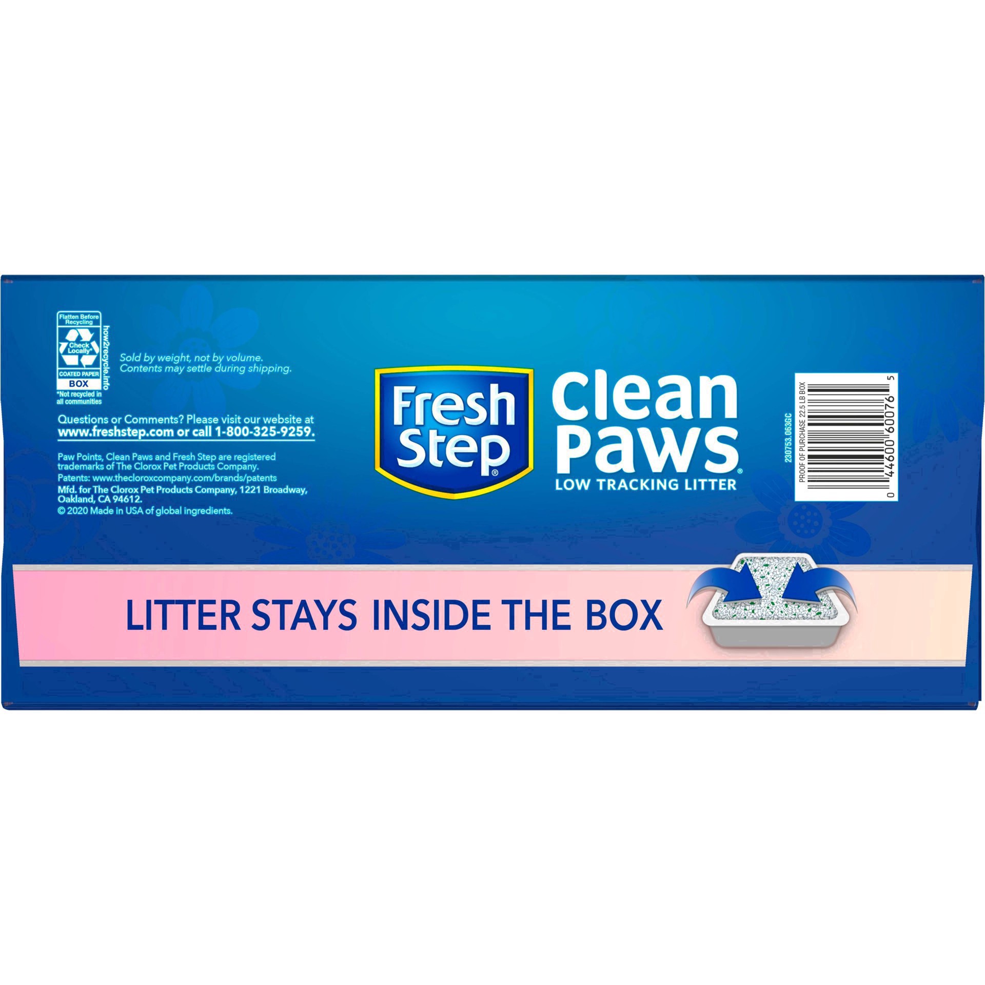 slide 52 of 57, Fresh Step Clean Paws Calm Clumping Cat Litter 22.5 lb Box, 22.5 lb