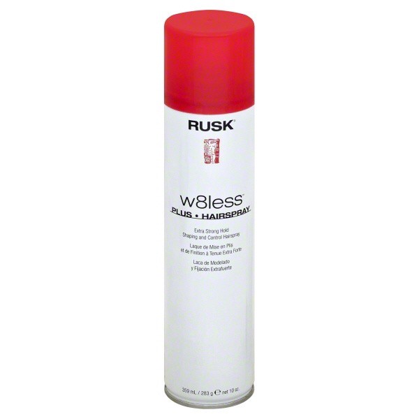 slide 1 of 1, Rusk Hairspray, Plus, Extra Strong Hold, 10 oz