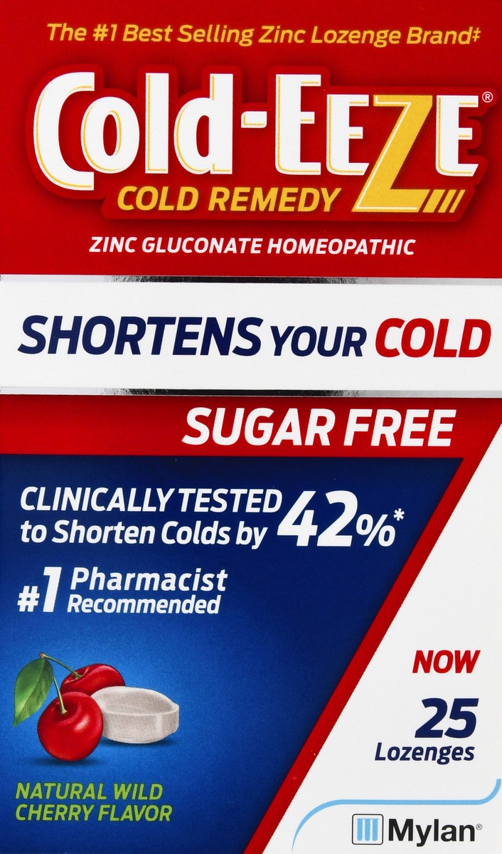 slide 7 of 9, Cold-EEZE Sugar Free Natural Cherry Flavor Lozenge, 25 ct