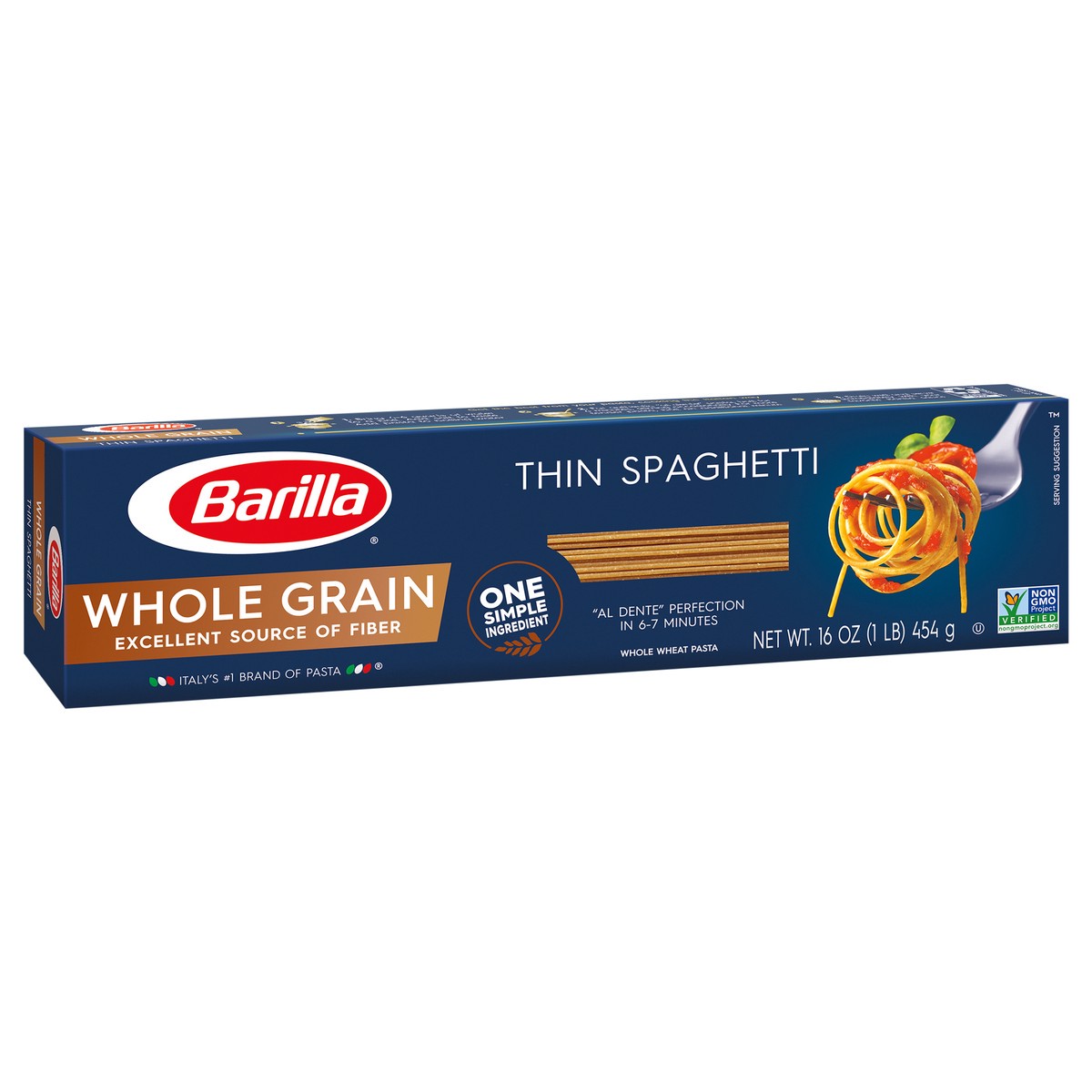 slide 2 of 9, Barilla Thin Spaghetti Whole Grain, 16 oz