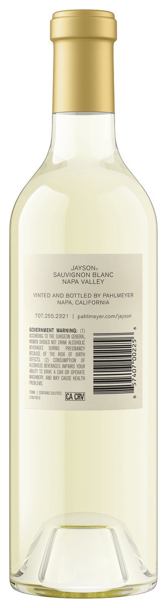 slide 2 of 2, Jayson by Pahlmeyer Napa Sauvignon Blanc White Wine, 750 ml