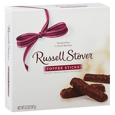 slide 1 of 1, Russell Stover Toffee Sticks In Milk Chocolate, 5.2 oz