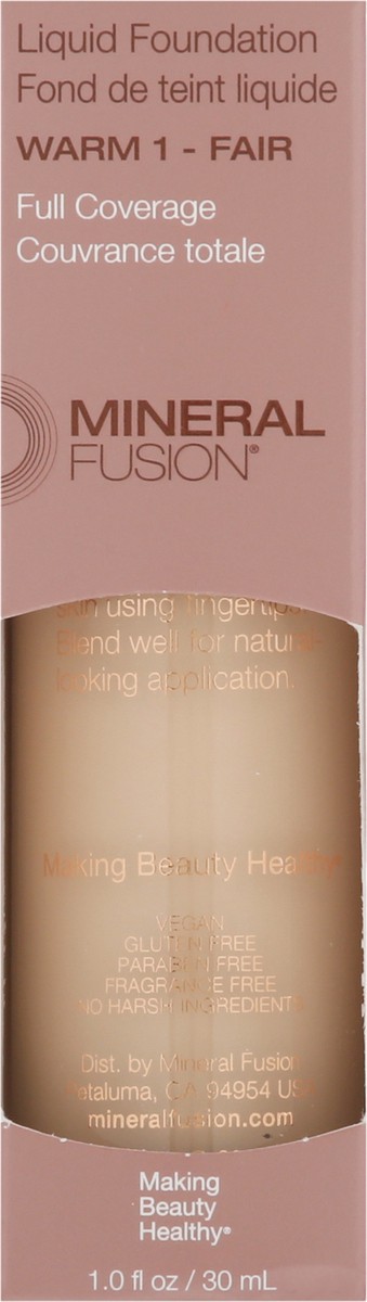 slide 5 of 9, Mineral Fusion Warm 1 - Fair Full Coverage Liquid Foundation 1 fl oz, 1 ct