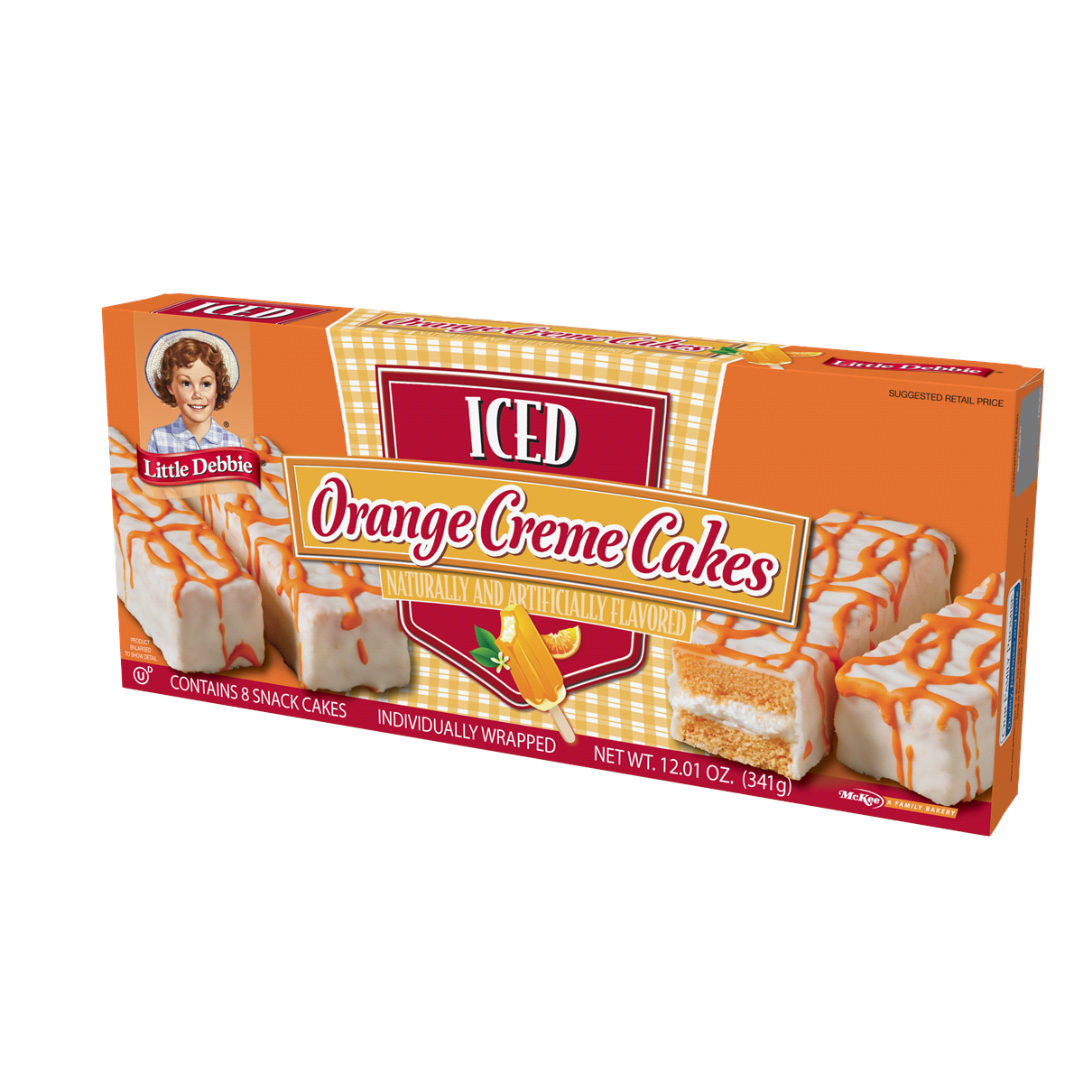 slide 2 of 3, Little Debbie Orange Cream Cakes, 8 ct