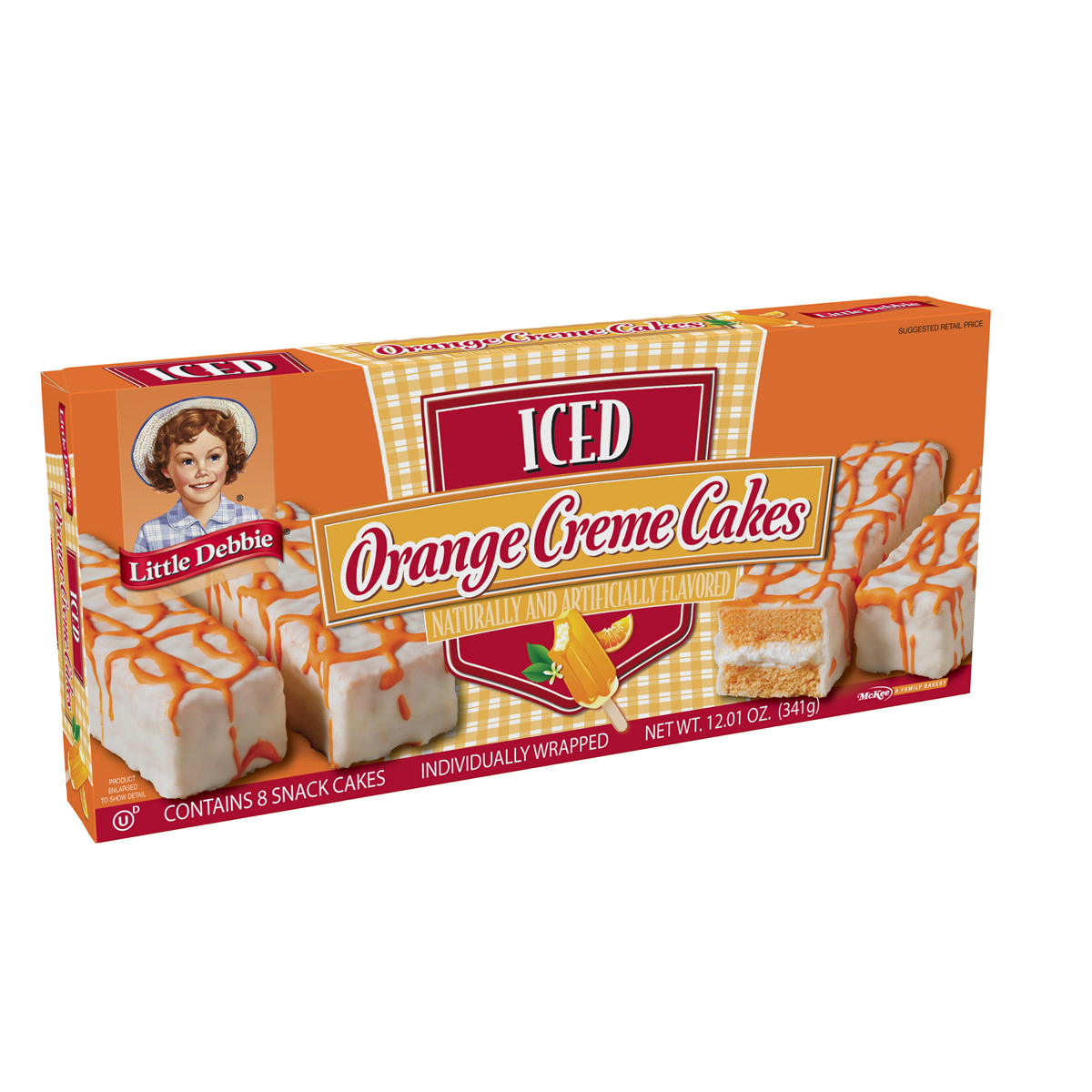 slide 3 of 3, Little Debbie Orange Cream Cakes, 8 ct