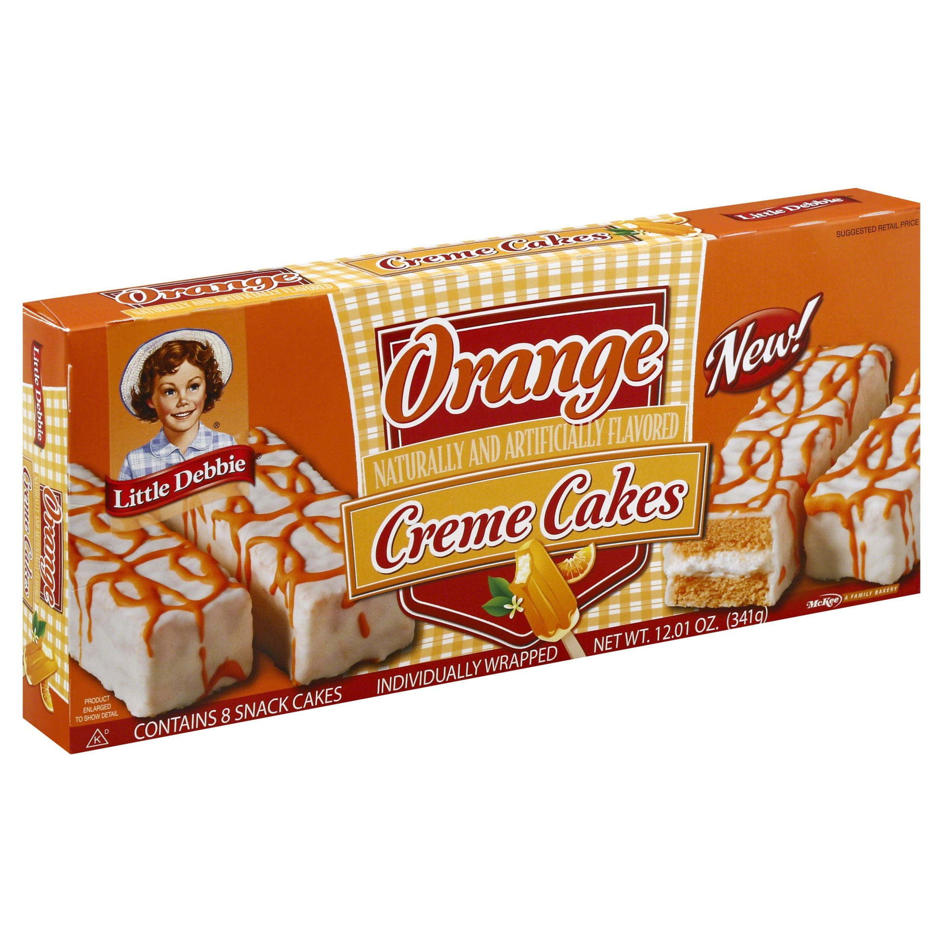 slide 1 of 3, Little Debbie Orange Cream Cakes, 8 ct