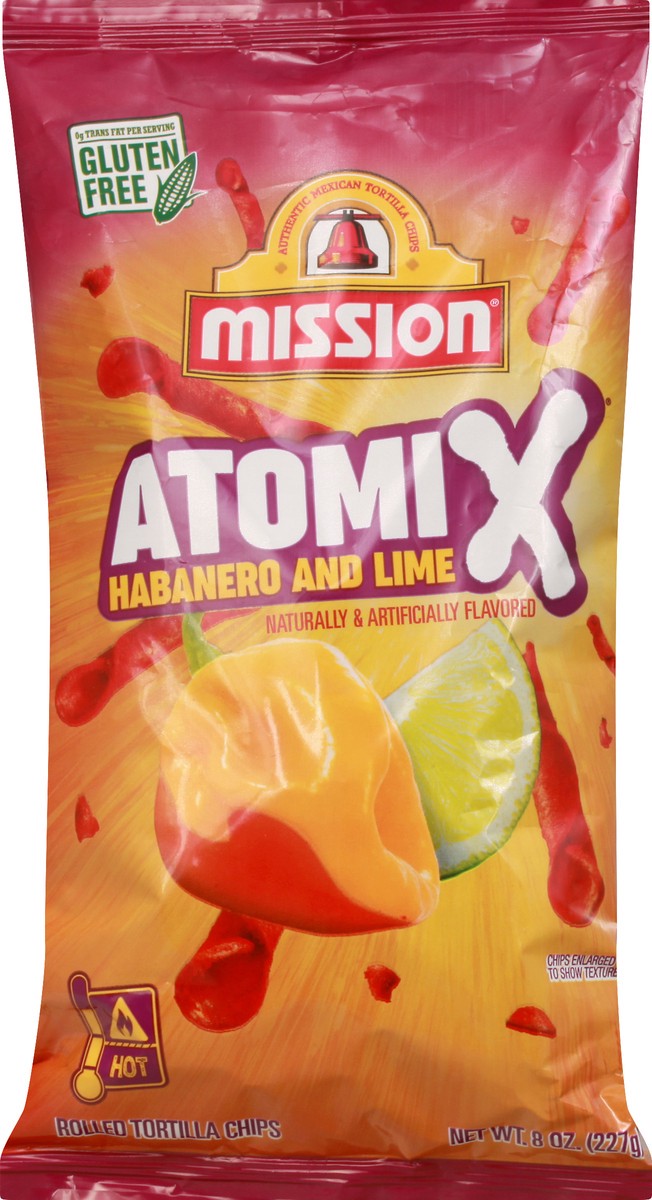 slide 1 of 12, Mission Habanero and Lime Rolled Tortilla Chips 8 oz, 8 oz