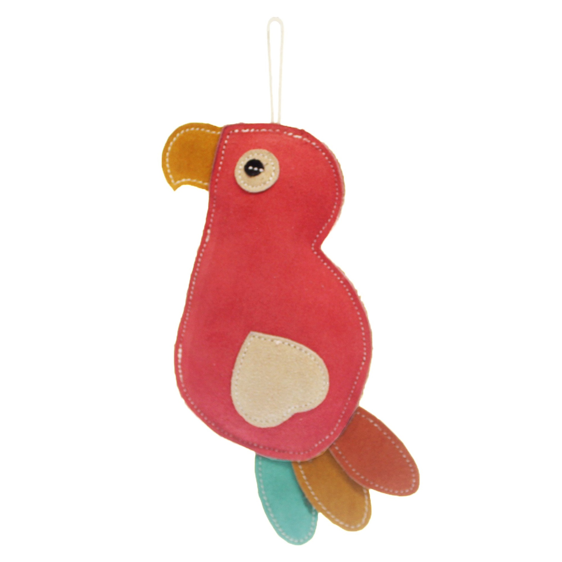 slide 1 of 1, Aussie Naturals Parrot Flattie Dog Toy, MED