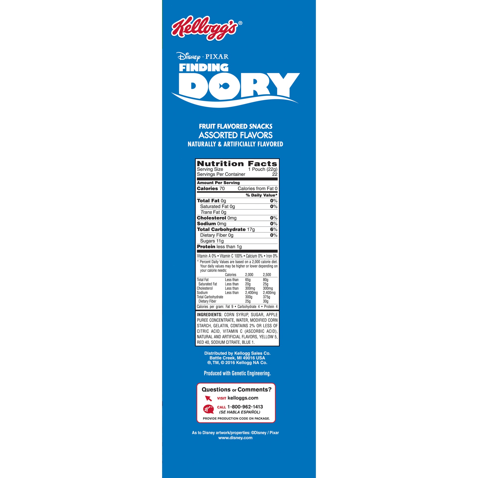 Kellogg's Disney Finding Dory Fruit Snacks 22 ct; 17.6 oz Shipt