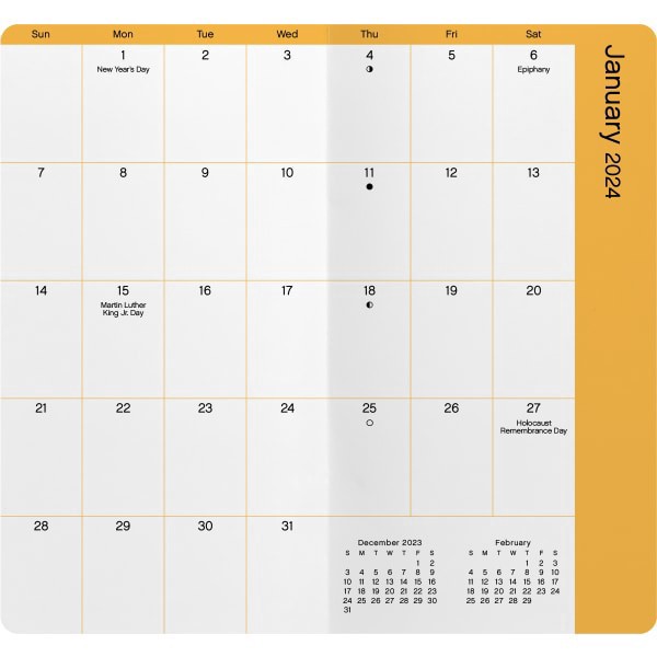 slide 4 of 8, 2024-2025 Dateworks 2-Year Monthly Pocket Planner, 3-1/2"" X 6-1/2"", Sunsets, January 2024 To December 2025, 1 ct