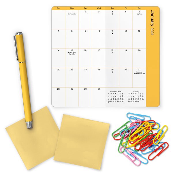 slide 7 of 8, 2024-2025 Dateworks 2-Year Monthly Pocket Planner, 3-1/2"" X 6-1/2"", Sunsets, January 2024 To December 2025, 1 ct