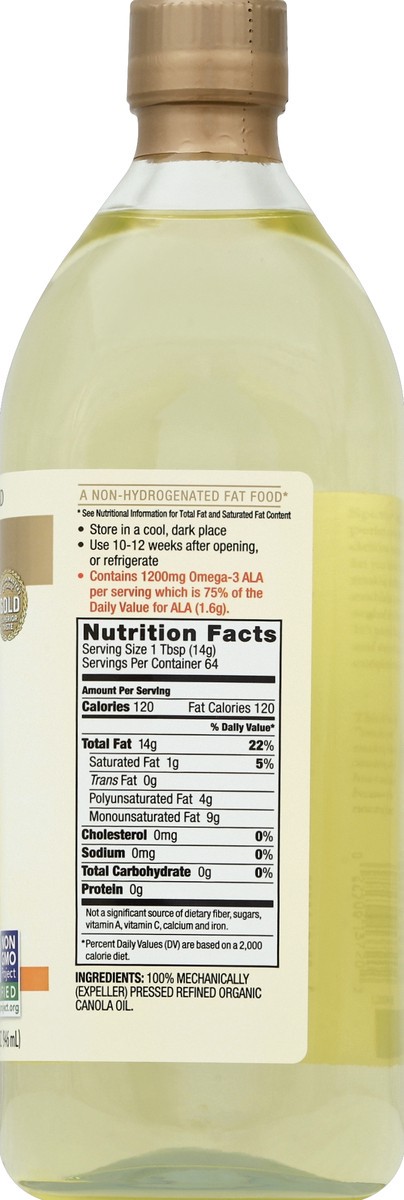 slide 4 of 8, Spectrum Naturals Refined Organic Canola Oil, 32 fl oz