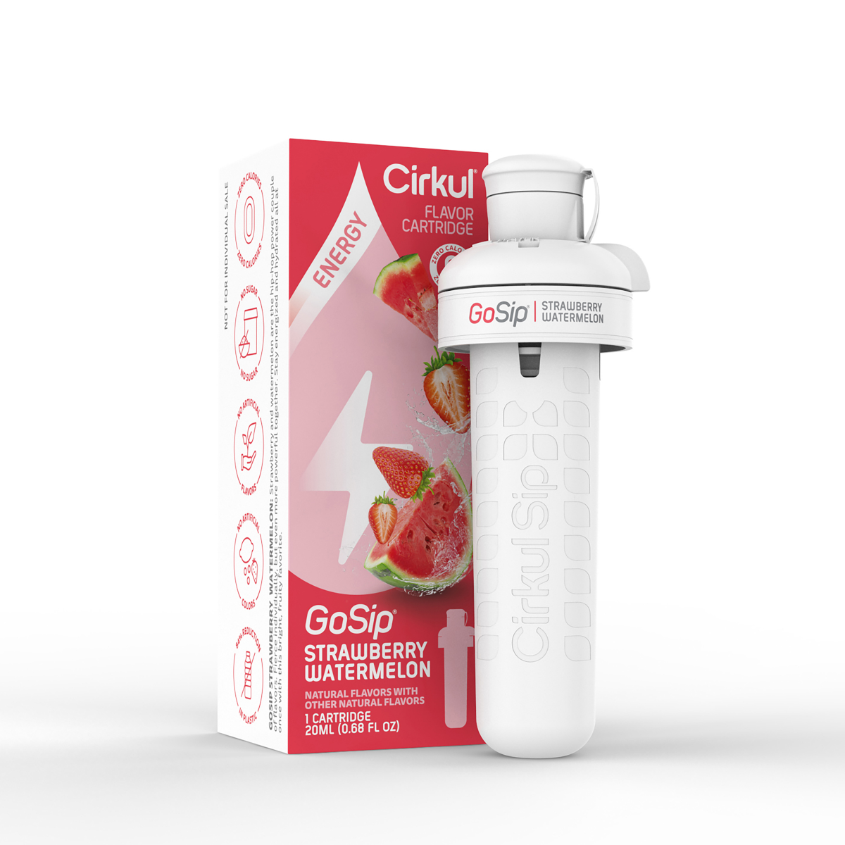 slide 1 of 4, Cirkul GoSip Caffeine Strawberry Watermelon Cartridge 1 Each, 1 ct