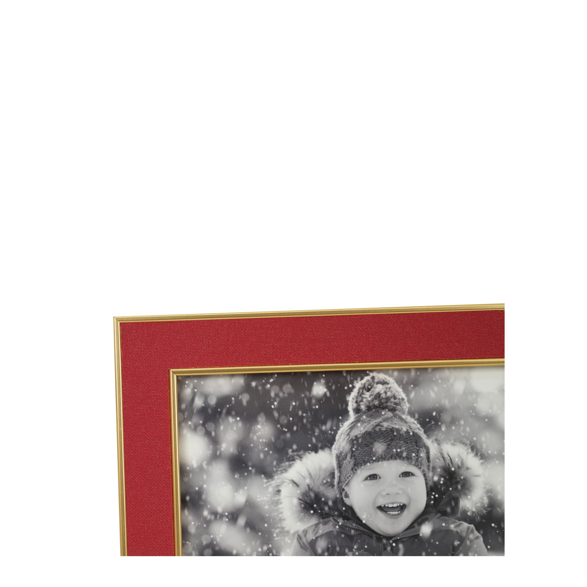 slide 5 of 6, 5" X 7" Red & Gold Fabric Plastic Frame By Studio Decor, 5 in x 7 in