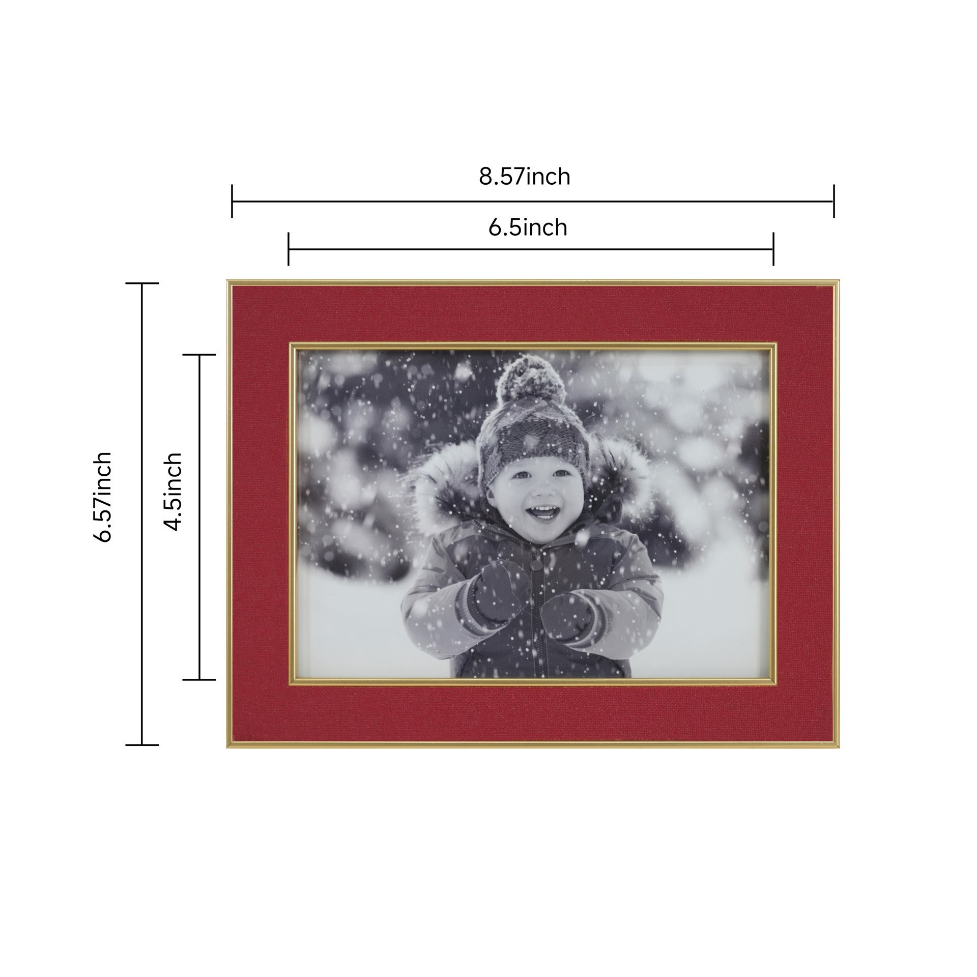 slide 3 of 6, 5" X 7" Red & Gold Fabric Plastic Frame By Studio Decor, 5 in x 7 in