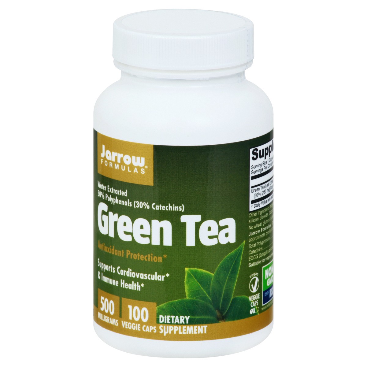 slide 3 of 9, Jarrow Formulas 500 mg Veggie Capsules Green Tea 100 ea, 100 ct