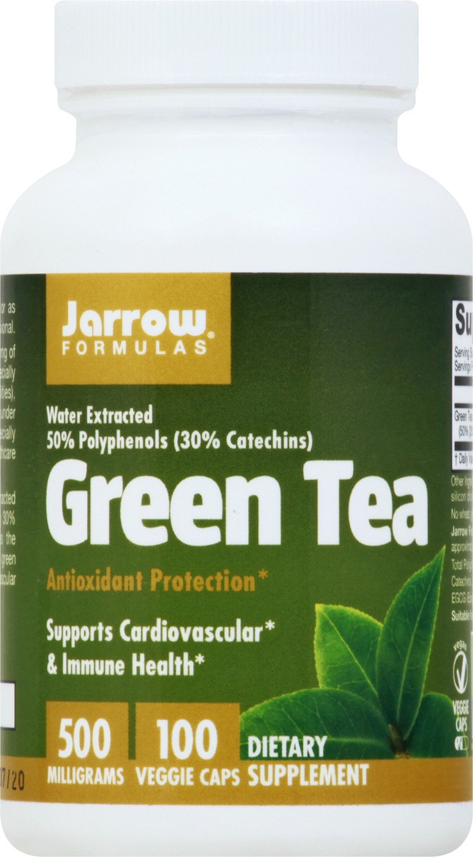 slide 1 of 9, Jarrow Formulas 500 mg Veggie Capsules Green Tea 100 ea, 100 ct