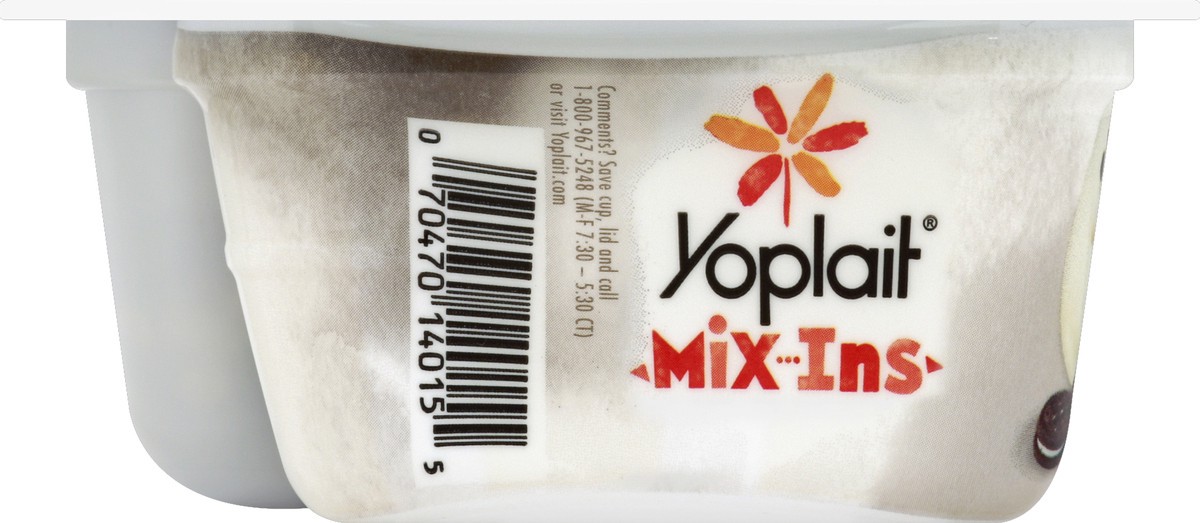 slide 3 of 4, Yoplait Mix-Ins Cookies & Cream Traditional-Style Yogurt Cup, 5.3 oz