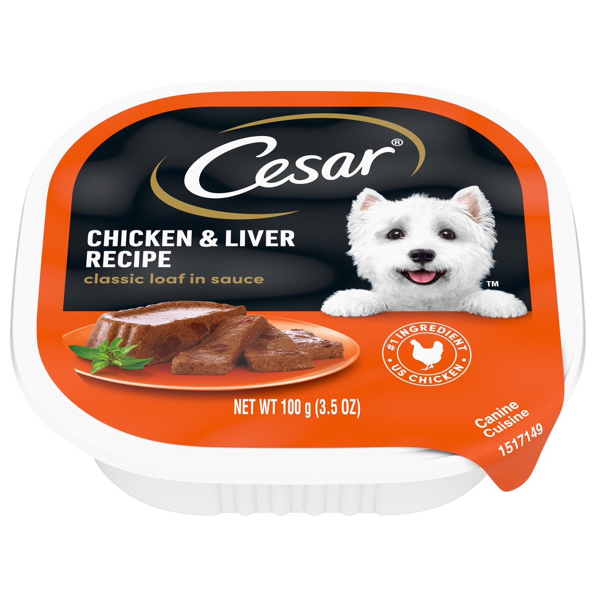 slide 1 of 15, Cesar Chicken & Liver Recipe Canine Cuisine 3.5 oz, 3.5 oz