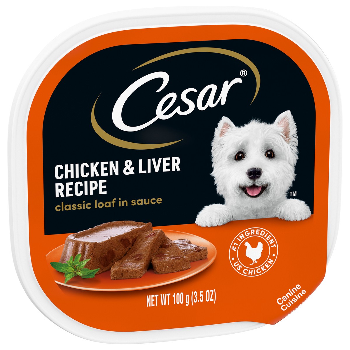 slide 3 of 15, Cesar Chicken & Liver Recipe Canine Cuisine 3.5 oz, 3.5 oz