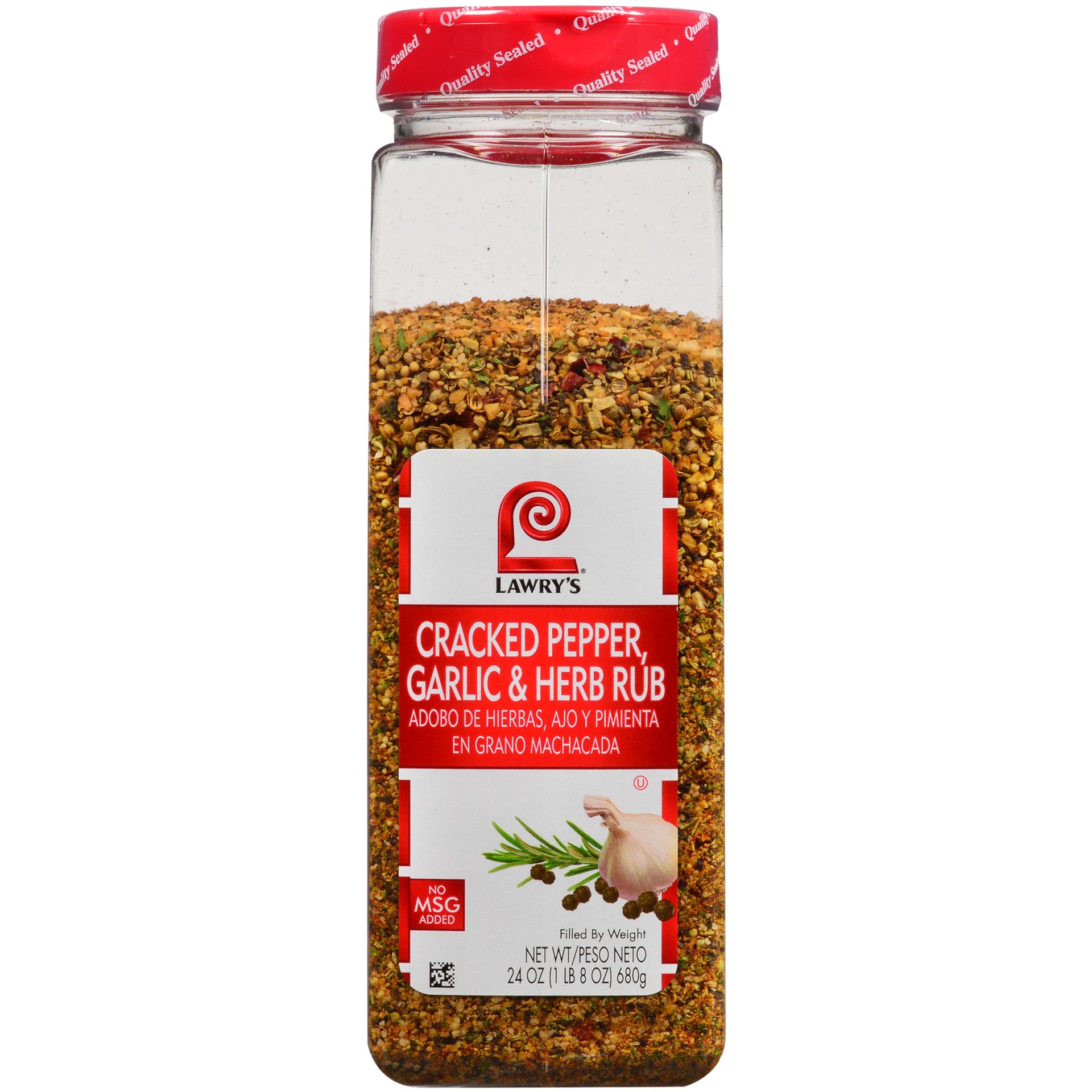 slide 1 of 5, Lawry's Cracked Pepper, Garlic & Herb Rub, 24 oz, 24 oz